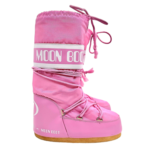 Tecnica Moon Boots Pink Nylon 35/38 Women's 4-7 Unisex - Picture 1 of 23