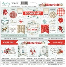 Mintay Stickers WINTERLAND 12 x 12 Cardboard Sheet Scrapbook Journal Planner