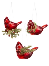 Ganz Kissing Krystal 3" Acrylic Teeny Cardinal Orn. Suncatcher Select