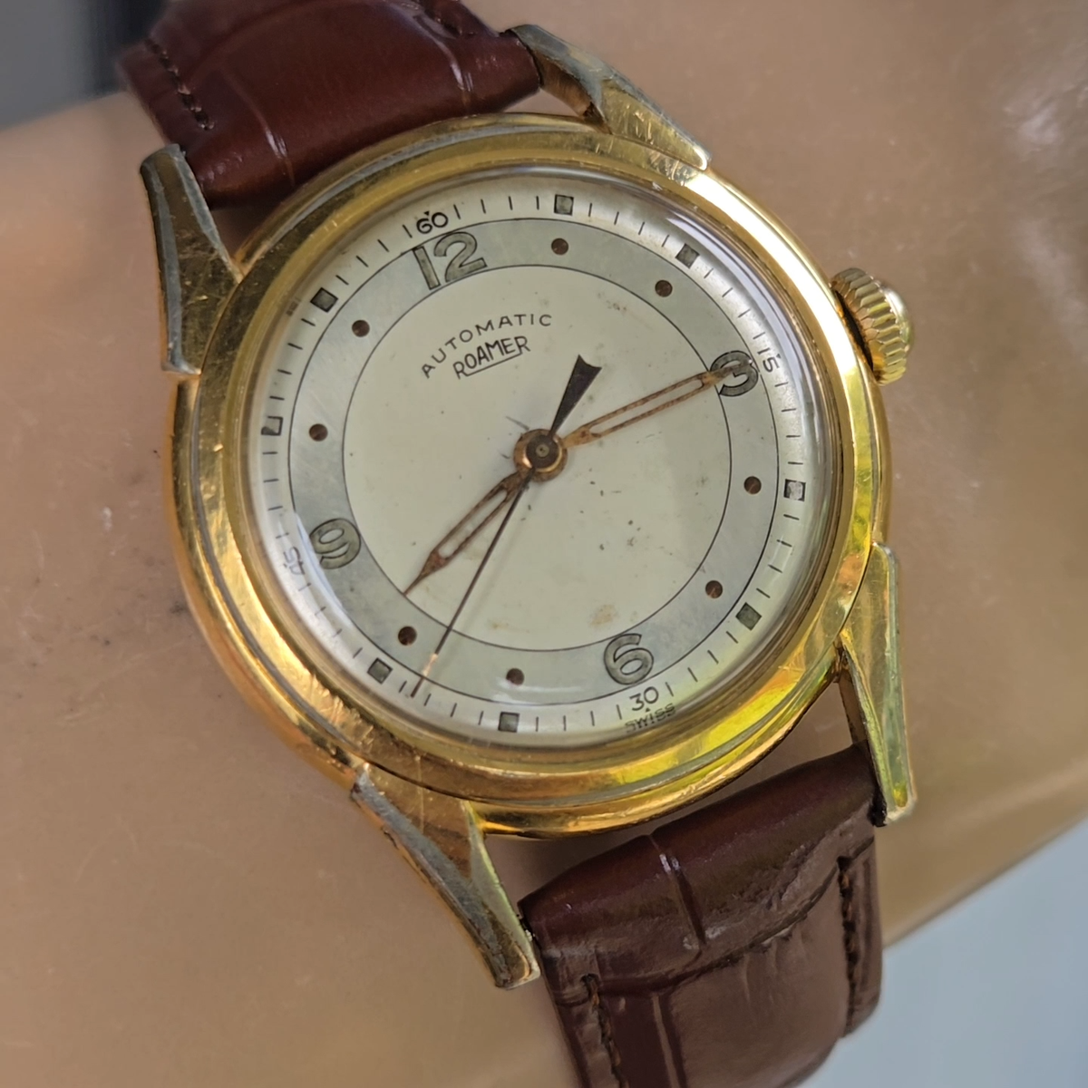 Vintage ROAMER men's automatic watch Felsa 1560 17Jewels swiss