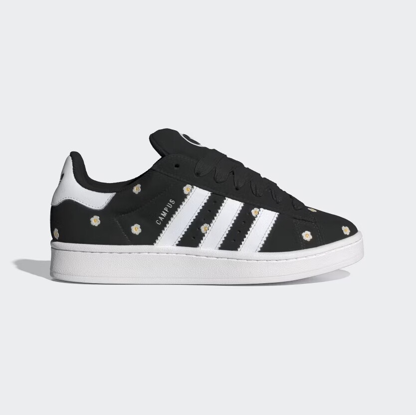 New Adidas Women's Campus 00s Shoes - Black Floral (IF9640