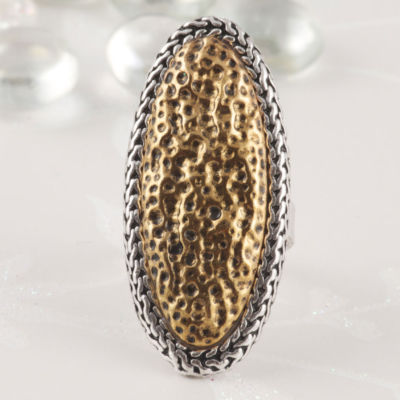 Long Oval Gold Silver Tone Celebrity Style Fashion Adjustable Knuckle Ring 