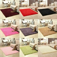 Moelleux Doux Anti-dérapant Tapis Shaggy Salle à Manger Chambre Cheveux longs