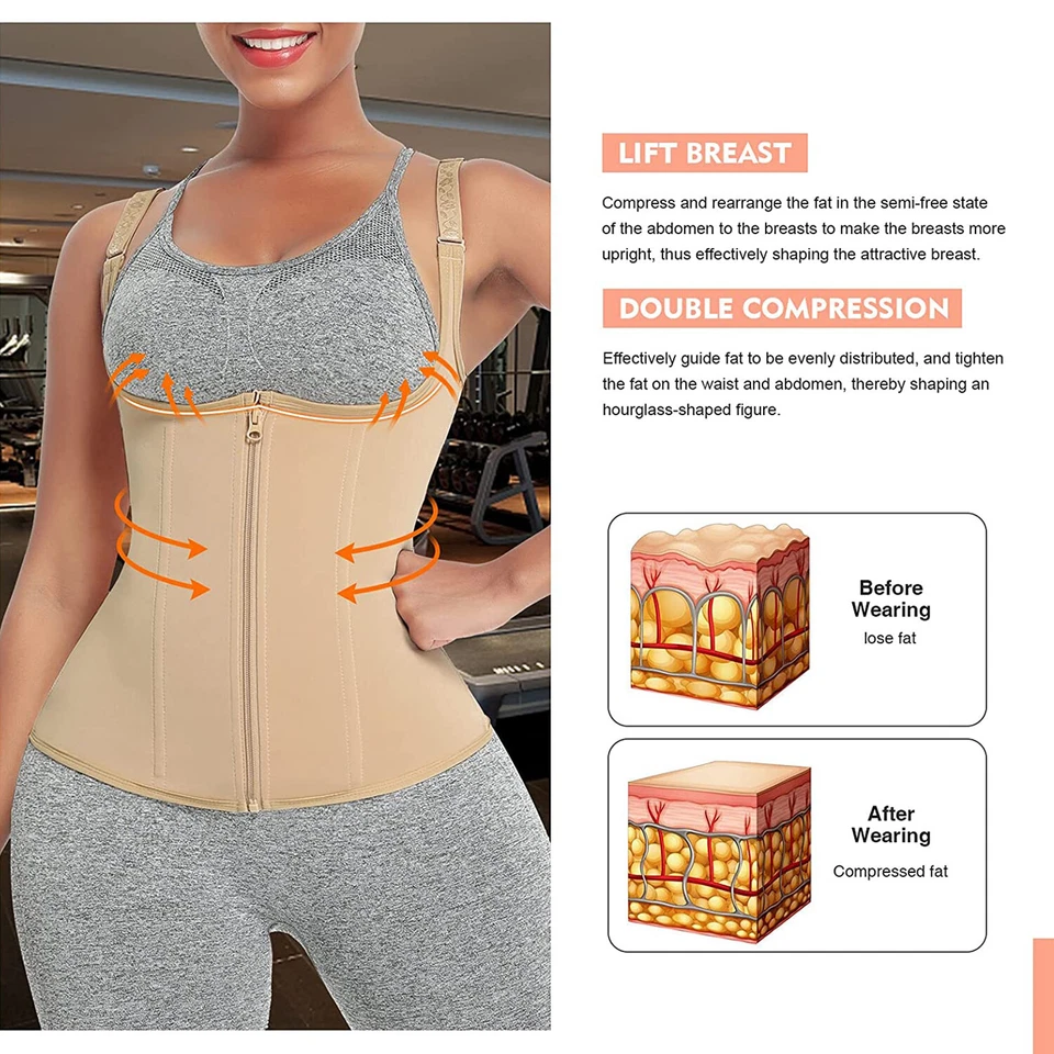 FAJAS REDUCTORAS COLOMBIAN WAIST TRAINER BODY SHAPER VEST SLIMMING GIRDLE CORSET - Image 4 of 4