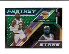 LEBRON JAMES 2020/21 DONRUSS #1 LAKERS FANTASY STARS GREEN BD2572
