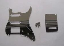 Silver Mirror ST HSS Guitar Pickguard Scratch Plate w/ Back Plate Screws
