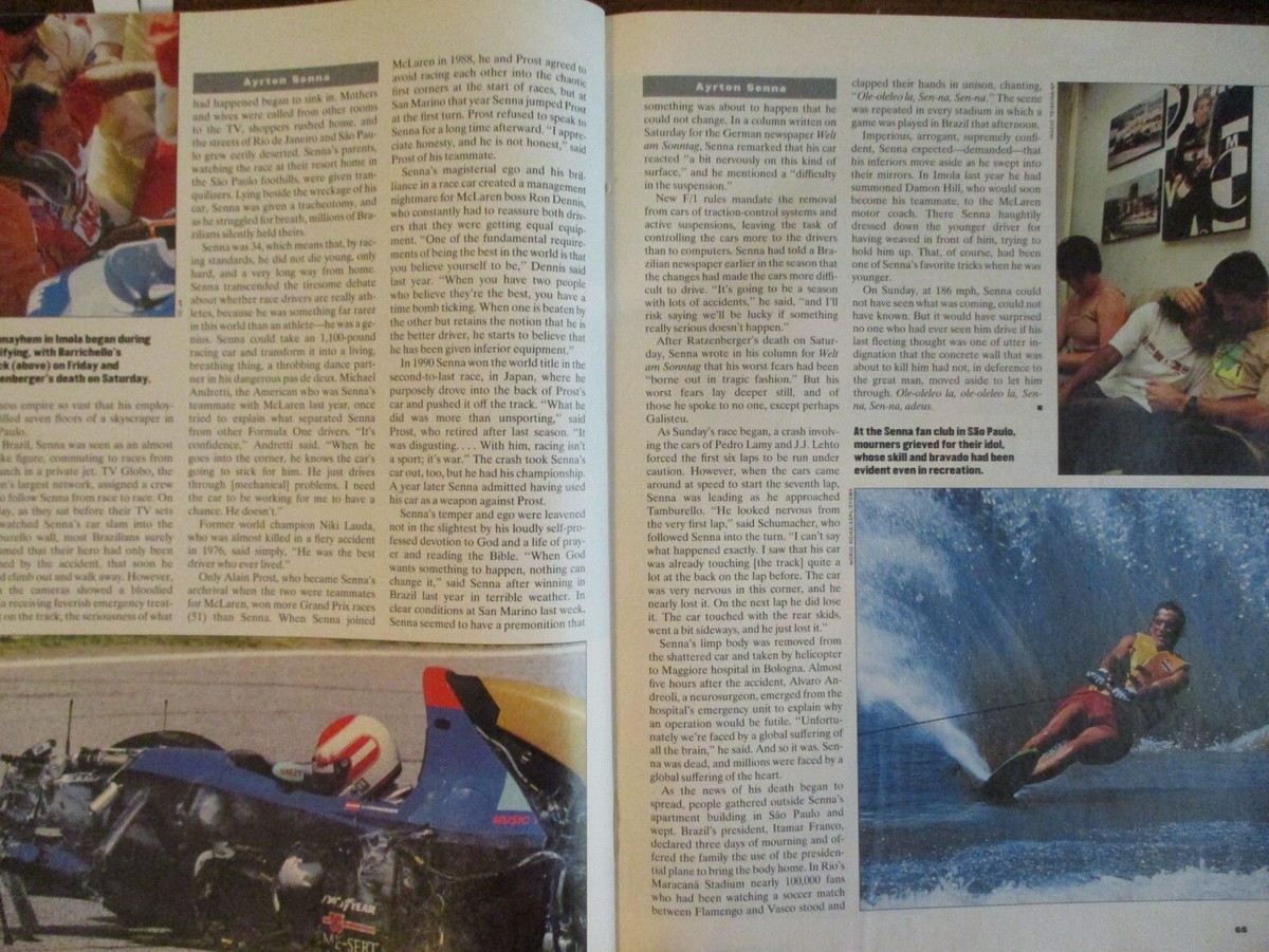 1994 SPORTS ILLUSTRATED Mag(AYRTON SENNA DEATH/DAWN RILEY