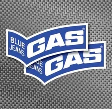 2x 5" Gas blue jeans decals stickers factory Repsol Aufkleber adhesivo MOTO GP 