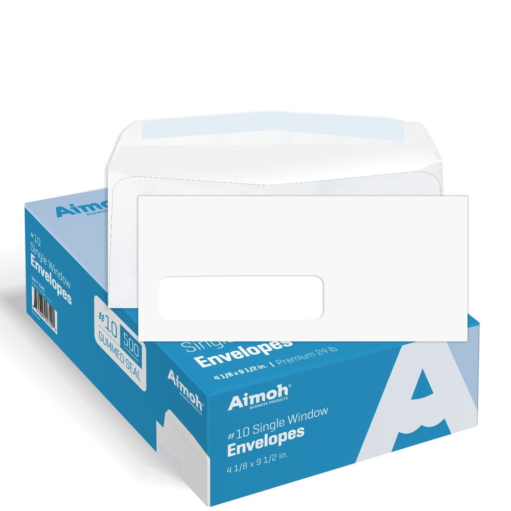 2500 #10 Single Left Window Envelopes, Gummed Closure - 2500 Count (35410-2500) 2500 #10 Single Left Window Envelopes, Gummed Closure - 2500 Count (35410-2500)