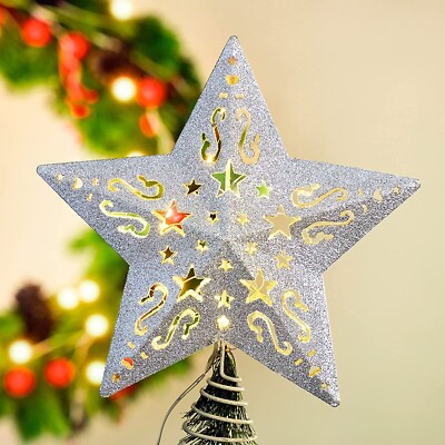 Décoration De Noël : Ornement étoile 3D Or & Argent - Occasion - Pour Sapin
