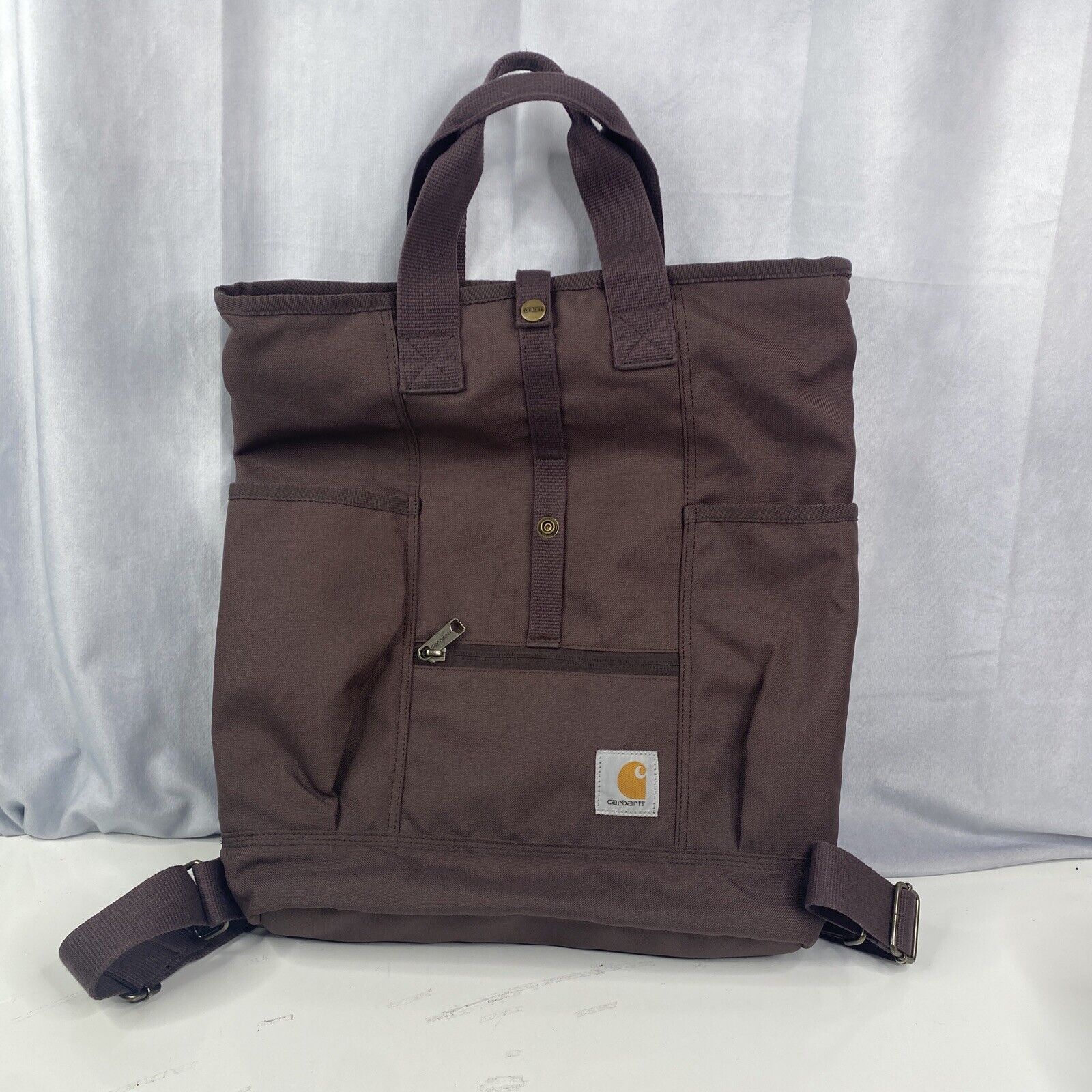 Carhartt Wine Legacy Hybrid Convertible Backpack Laptop Tote Shoulder Bag NICE