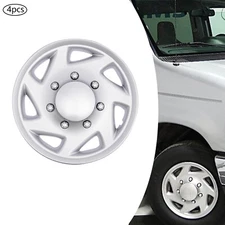 4 NEW For 99-18 Ford Econoline E250 E350 E450 Hubcap Silver Van Full Wheel Cover