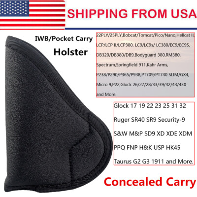 Concealed Carry Pistol Non-Slip Holster Tactical IWB/Pocket Carry Concealment US