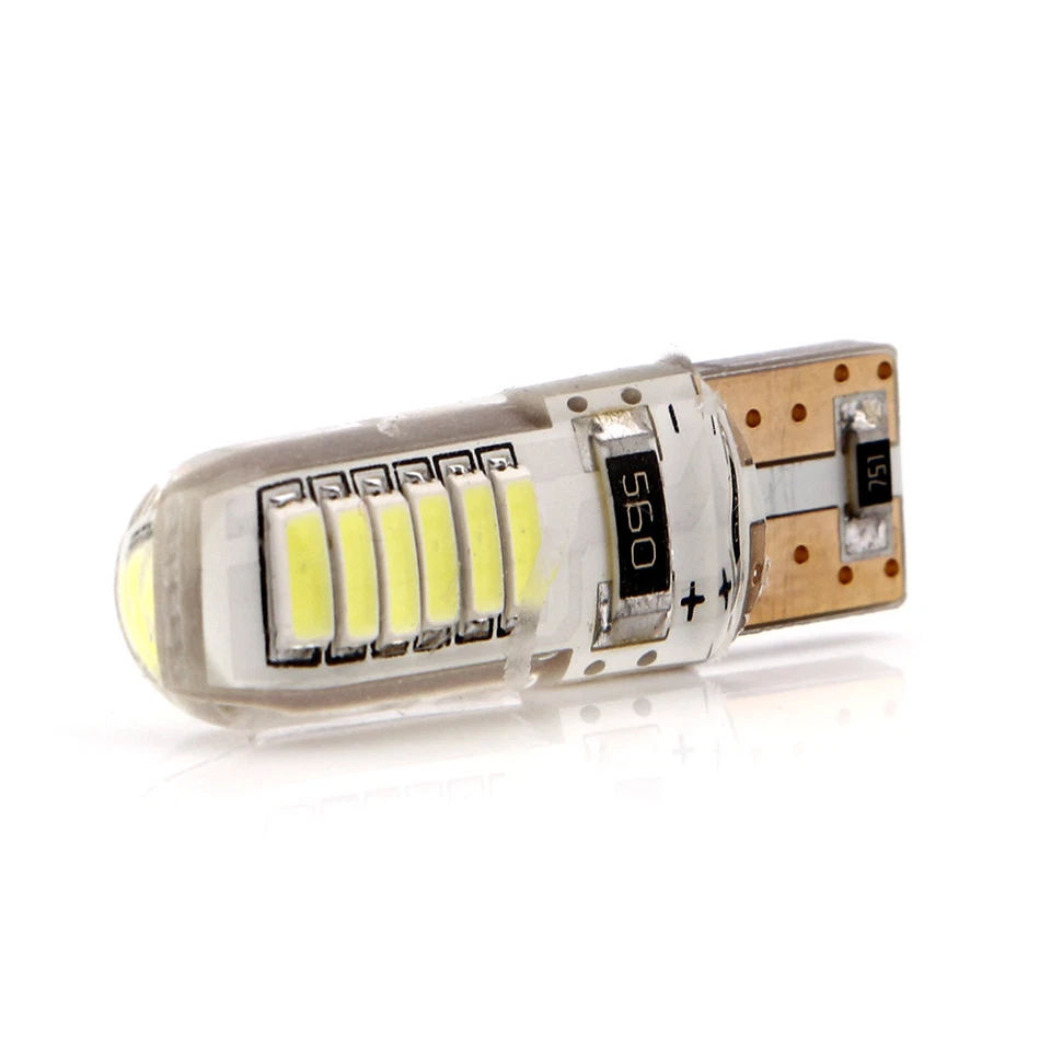 10Pcs T10 W5W 194 168 4014 12SMD Silica CANBUS ERROR FREE LED Light Bulbs 12V - Image 3 of 4