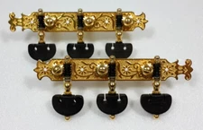 1/18 Classical Guitar Gold plated machine head tuner peg ebony button 200GK-E6