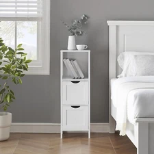 MECHYIN Bathroom Cabinet Floor Cabinet, Freestanding Bathroom Cabinet (2 Drawers