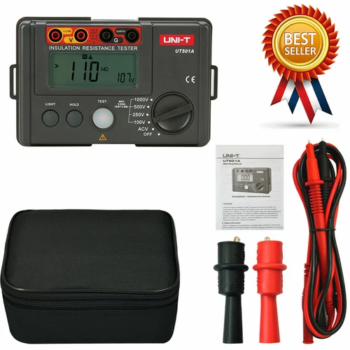 UNI-T UT501A 1000V Insulation Resistance Meter Ground Tester Megohmmeter Volt✦Kd