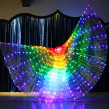 Glowing Dance Fairy Wings  Belly Dancing Wing Carnival Party Costume Fly Wings