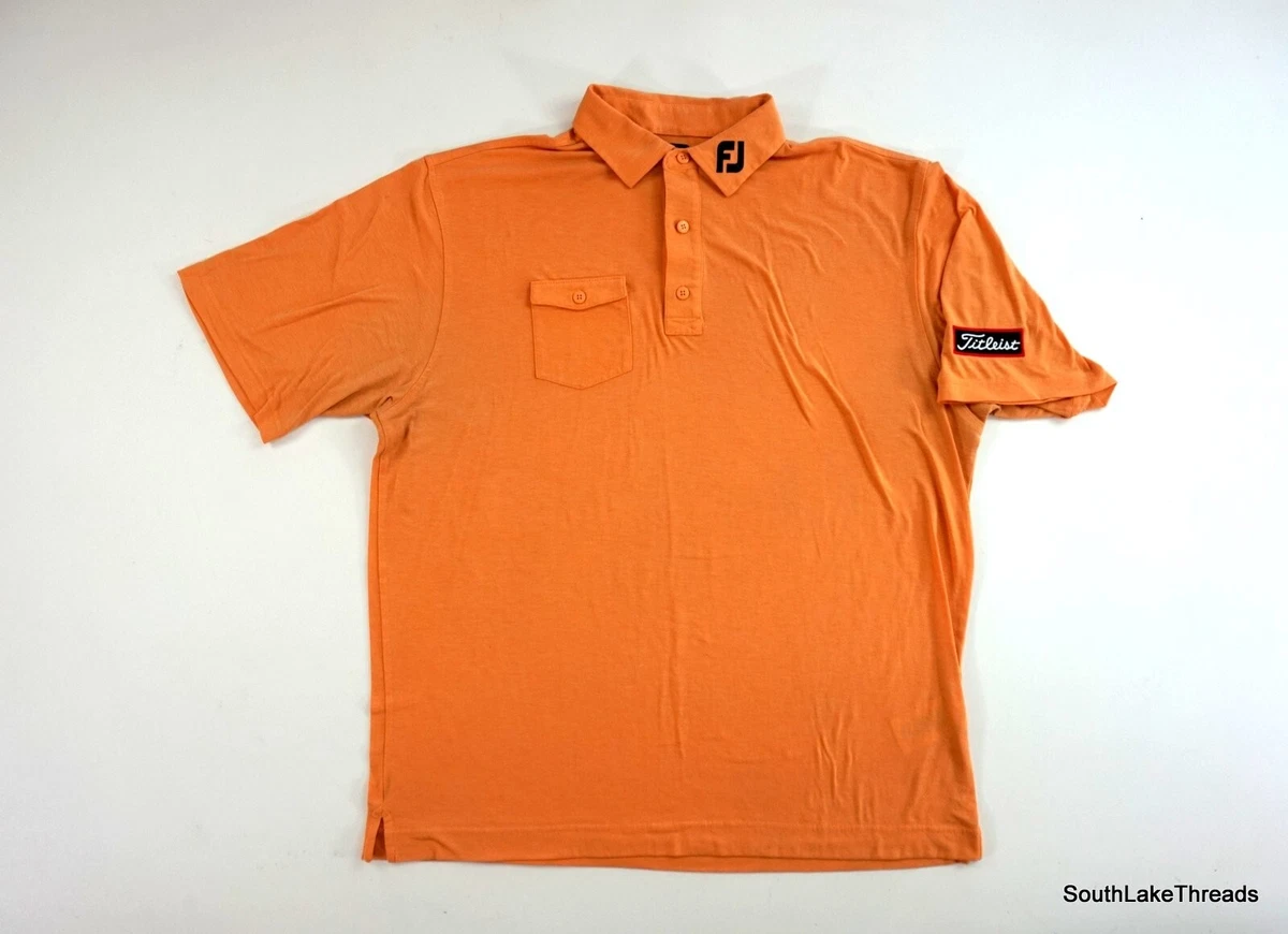 Footjoy FJ Titleist Orange Pro Tour Issued Golf Polo XL