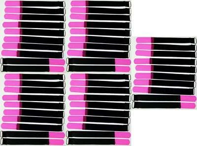 BIE-TEC 50x Kabelklett Klettband 160 x 16 mm neon pink Öse Klett Kabelbinder Klettbänder