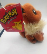 Eevee Pokemon Plush Beanbag by Hasbro 6" NOS Vintage
