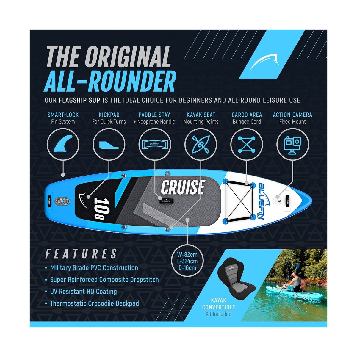 Bluefin Cruise SUP Boards | Premium Stand Up Inflatable Paddle