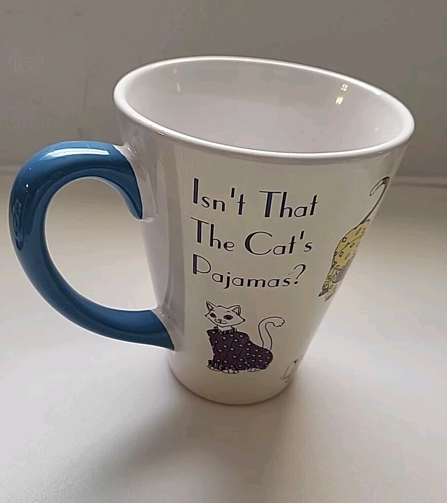 Ambiance Conversation Isn't That The Cat's Pajamas Coffee Mug Ceramic Tea 12oz  thumbnail 4