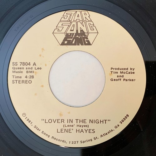 LENE HAYES / Lover In The Night / RARE 1981 Private ATL Disco Boogie 7" 45 - 第 1/2 張圖片