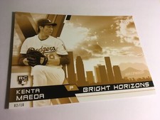 2016 Topps High Tek Bright Horizons 5x7 Kenta Maeda Dodgers RC #’d 02/10 Gold