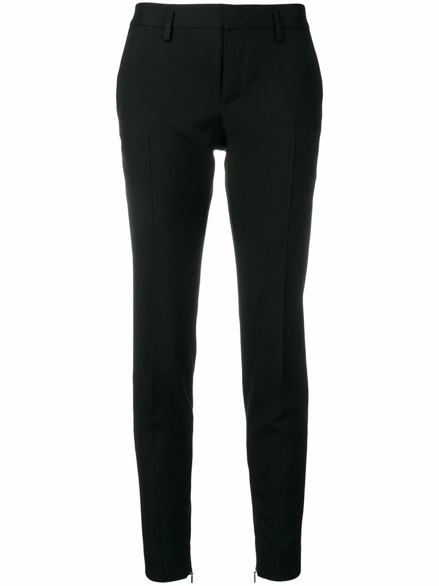 【関税込み】SAINT LAURENT WOOL TROUSERS Saint Laurent Wool Straight-Leg Suiting Trousers | Neiman Marcus