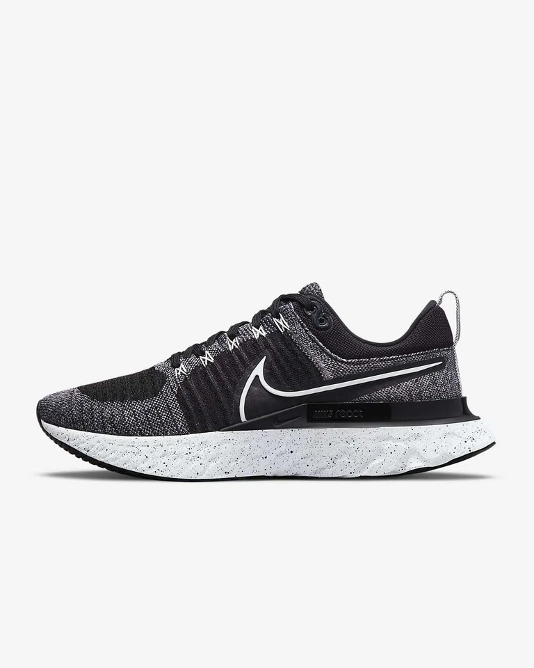 Nike React Infinity Run Flyknit 2 Black White Oreo Grey CT2357-101 sz 8.5 Men's - Image 2 of 4