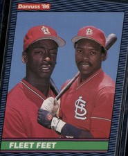 1986 Donruss #651 Fleet Feet (Willie McGee / Vince Coleman) CPC