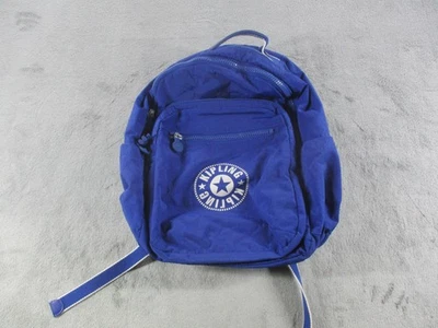 Kipling Blue Nylon Backpack Bag Logo Front Monkey Keychain  display picture 1
