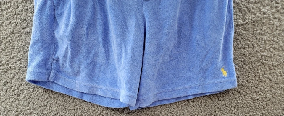 Polo Ralph Lauren Terry Drawstring Short Big Boys L 14/16 Blue Side Pockets - Image 4 of 4