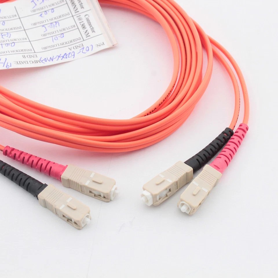 3M Fiber Optic Uplink Multi-Mode Duplex Patch Cable Cord SC 62.5/125 62DSC-M03 - Image 3 of 4