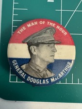 General Douglas MacArthur - 1952 Presidential Election Campaign Button - 1.25