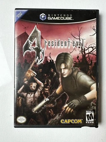 Resident Evil 4 Nintendo GameCube CIB Complete Black Label Both Discs Near Mint