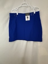 Rafaella Skort/Skirt Womens Size L Blue Stretch Pull On Short