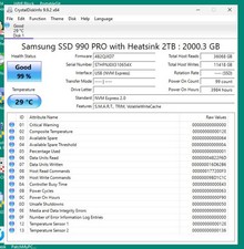 Samsung 990 2TB Pro with Heatsink 2280 PCI-E 4.0 M.2 SSD NVMe (MZ-V9P2T0)