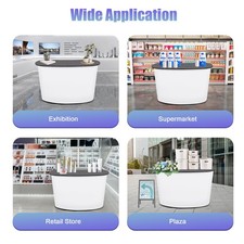 51" Portable Pop Up Table Podium Counter Trade Show Display Speech Stand Desk
