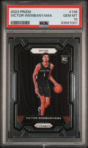 2023-24 Panini Prizm Basketball Victor Wembanyama #136 Rookie RC PSA 10