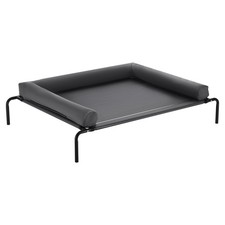 Elevated Dog Bed Portable Raised Pet Cot With Pillow for Medium Large Dogs Gray