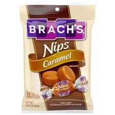 Brach's Nips Caramel Flavored Hard Candy, 3.25 Ounce Pack of 12 , Brown
