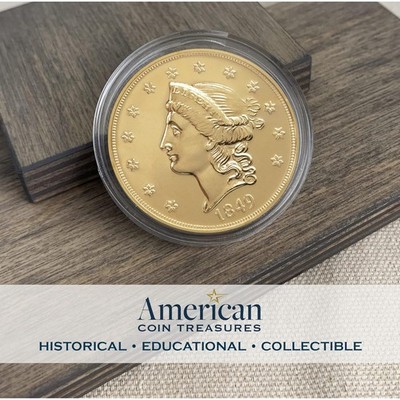 American Coin Treasures 1849 P Liberty gold-layered coin $20