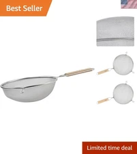 Industrial-Style 8" Stainless Steel Strainer - Fine Mesh for Perfect Straining