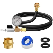 60 Inch Long RV Winterize Hose with Pressure Gauge, Winter RV Winterizing Kit...
