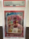 2024 Panini Donruss RR Jayden Daniels #389 Optic Preview Red Pandora Prizm PSA 9