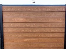 I Have 12 NEW Oak Composite Fence Panels Complete With Posts And All Fixings 