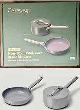 Caraway Minis Duo Non-Toxic Non-Stick Cookware 8” Fry Pan/1.75qt. Sauce Pan ~NEW