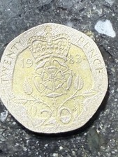 England 1983 20 Pence Decimal Coin Elizabeth II Uncertified UK Coinage